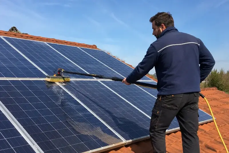 Nettoyage et entretien de panneaux solaires à Bousies